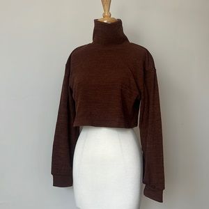 SHEIN cropped puff sleeve turtleneck